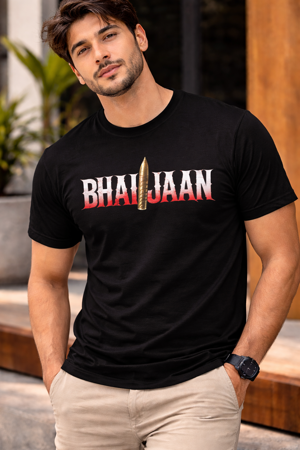 Bhaijaan Graphic Printed T-Shirt | Premium Cotton Regular Fit | AK Outfits