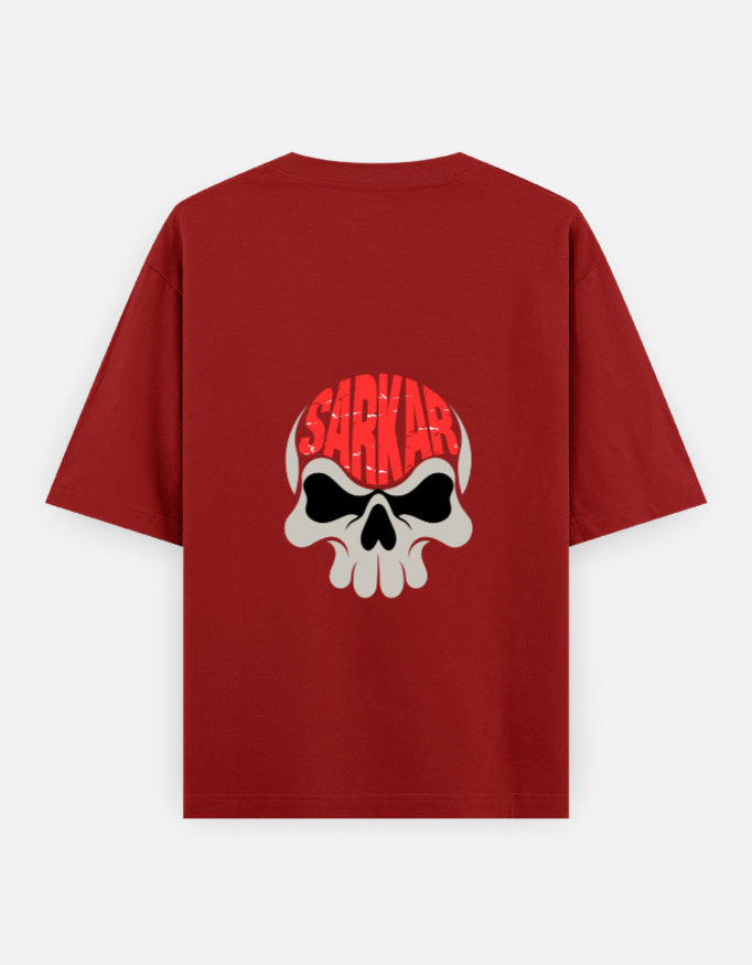 AkOutfits Sarkar Skull Oversized T-Shirt – Bold Streetwear Design