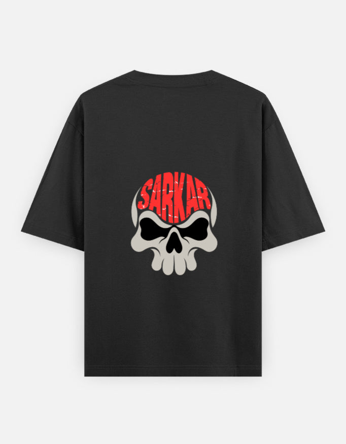 AkOutfits Sarkar Skull Oversized T-Shirt – Bold Streetwear Design