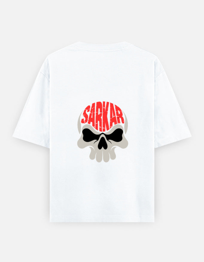 AkOutfits Sarkar Skull Oversized T-Shirt – Bold Streetwear Design