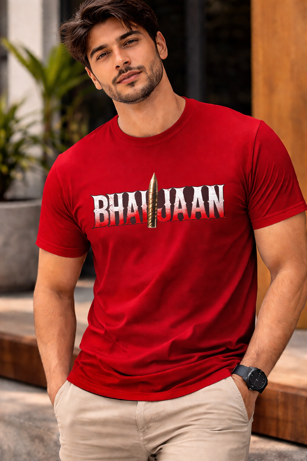Bhaijaan Graphic Printed T-Shirt | Premium Cotton Regular Fit | AK Outfits