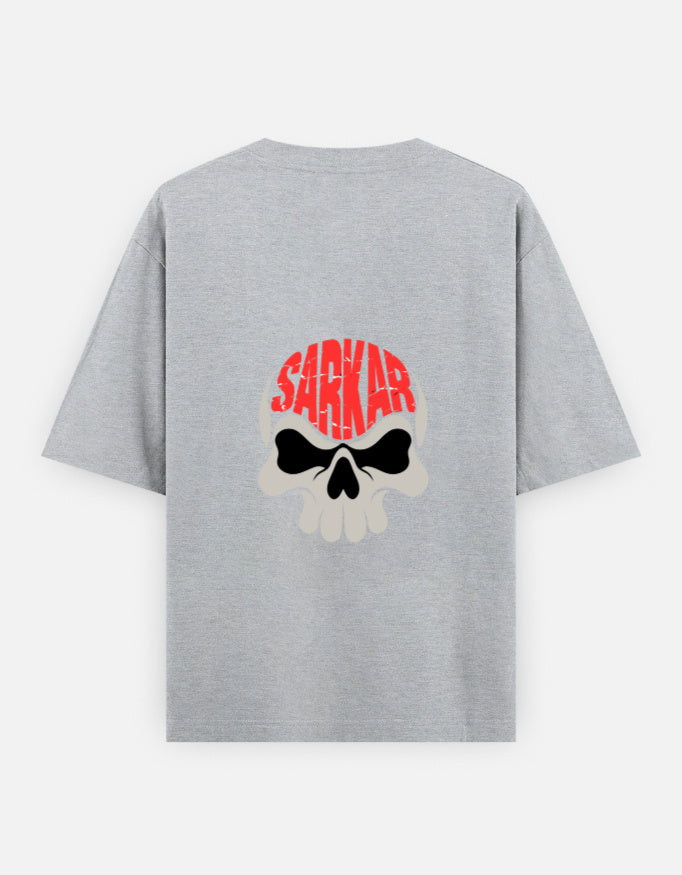 AkOutfits Sarkar Skull Oversized T-Shirt – Bold Streetwear Design